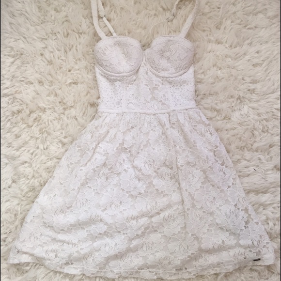 Hollister white lace dress