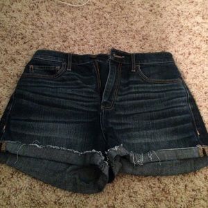 denim high waisted shorts