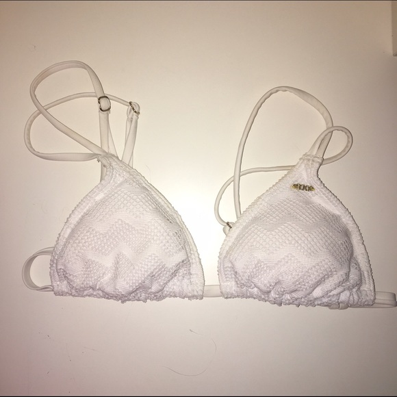 Roxy white bikini top