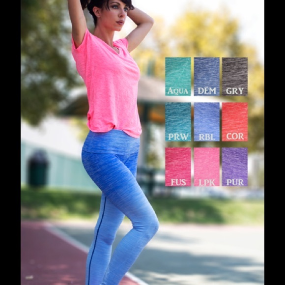 Ombré High Waist Tummy Control Leggings - Picture 2 of 2