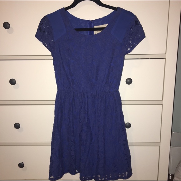 Royal blue lace dress from Urban Outfitters