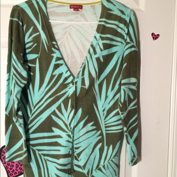 Leaf Printed Cardigan