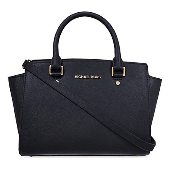 Michael Kors Handbags - MICHAEL KORS Selma Saffiano Leather Medium Satchel
