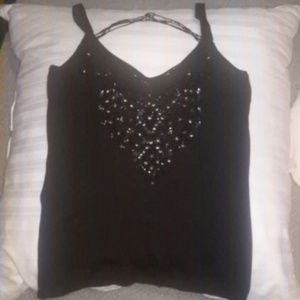 Dressy tank with with mbelishments