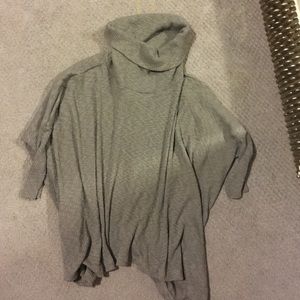 Free people taupe turtle neck with open back