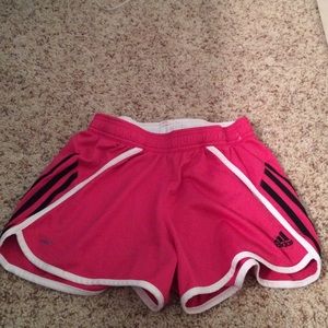 pink adidas shorts