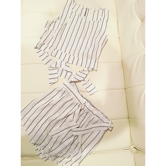 B&W Stripe Two Piece Set