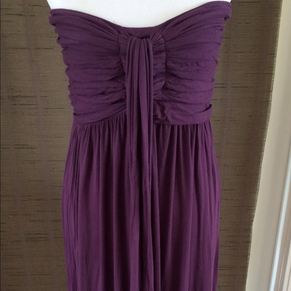Long strapless maxi-dress