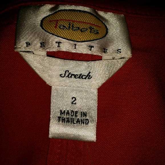 Talbots Reddish Orange Jacket 2p - image 3