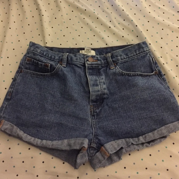 high waisted jean shorts