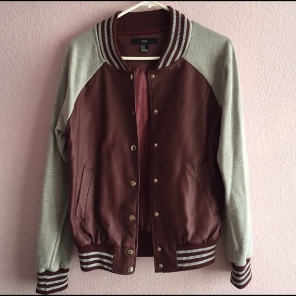 Maroon letterman jacket