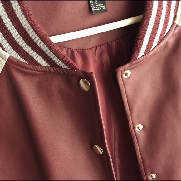 Maroon letterman jacket - Picture 2 of 2