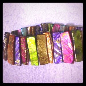 Stretch rainbow bracelet