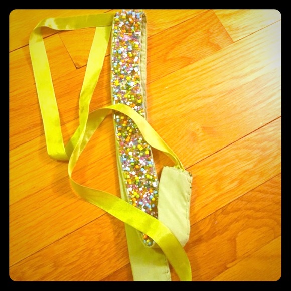 Italian Ribbon Appliqué Bead Belt