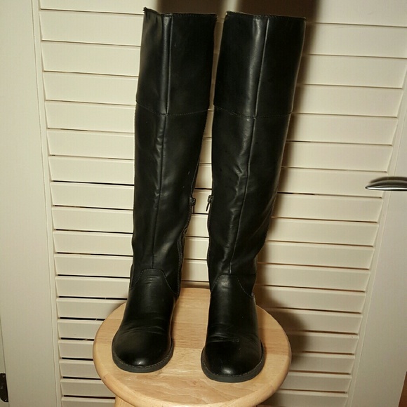 Black over the knee boots