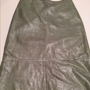 Leather A line skirt