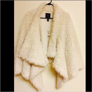 Faux fur shaggy coat