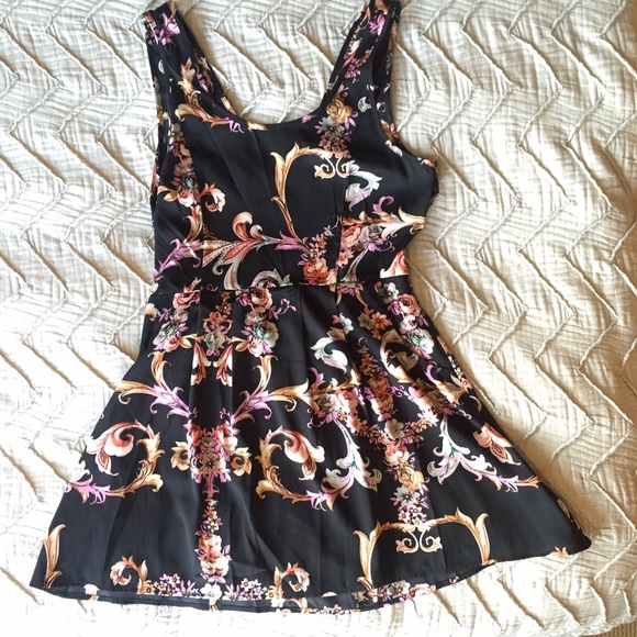 Black and floral dress from urban outfitters