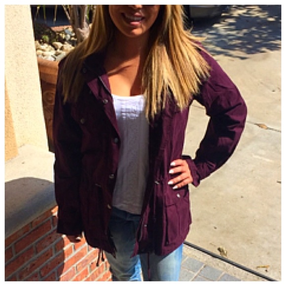 Buffalo Hoodie Jacket in Burgundy