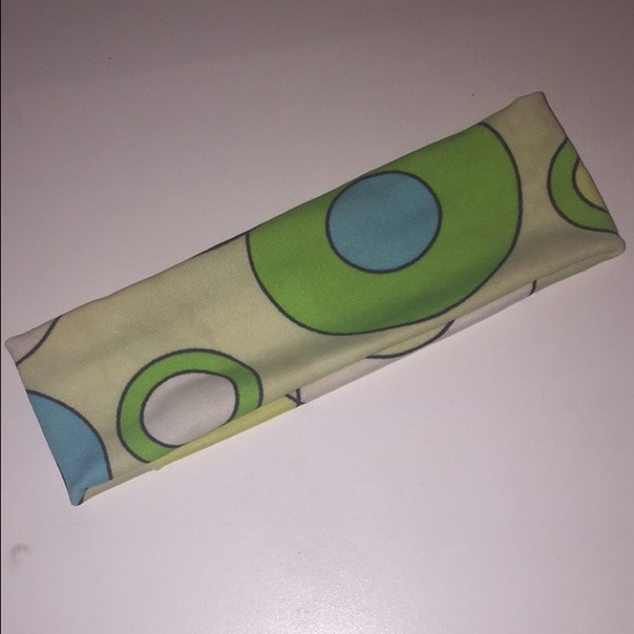 hair band headband blue and green