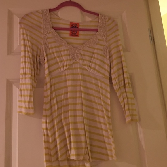 Free People Yellow Striped Shirt!