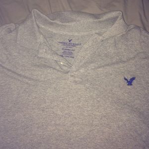 A gray college shirt