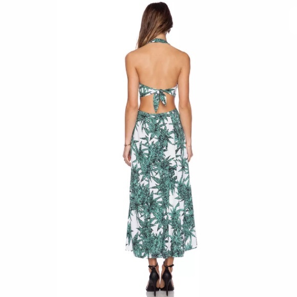 ✨ SOLD ✨ Mara Hoffman Cut Out Tie Back Maxi Dress - Picture 3 of 4