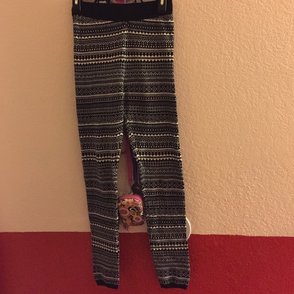 Winter-print sweater leggings