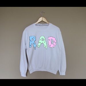 WHITE 'RAD' SWEATSHIRT