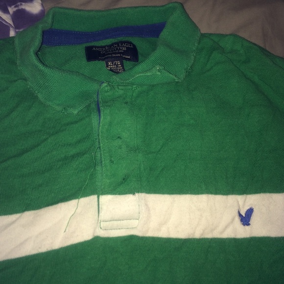 A green and white striped shirt