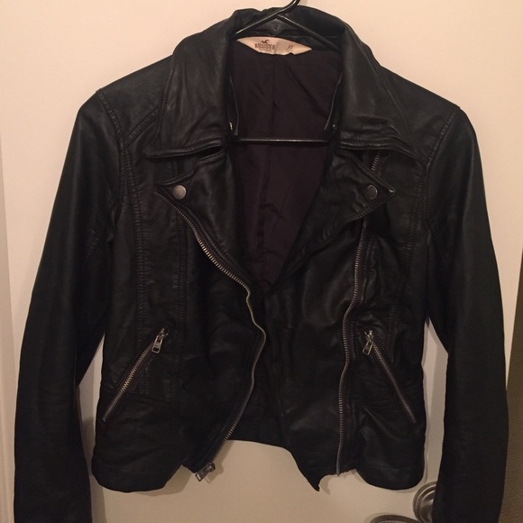 Black faux leather jacket