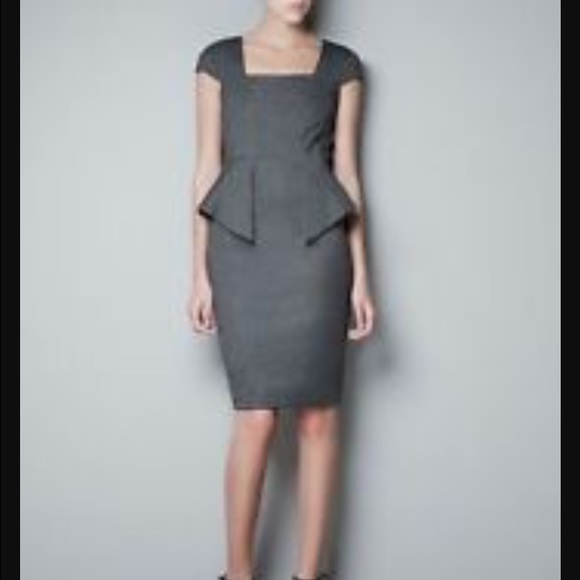 zara peplum dress NWOT Zara Basic Peplum dress