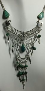 Alpaca silver & Turquoise necklace, N-21