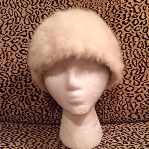 Vintage Miss Dior Christian Dior white fur hat