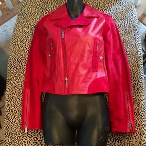 Zac Posen for Target red motorcycle jacket Small