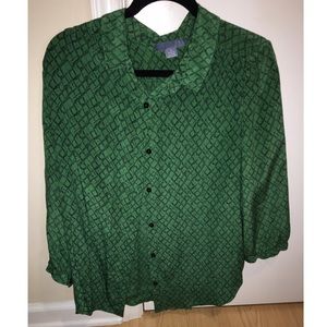 100% Silk Patterned Blouse