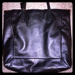 Large leather Coach bag