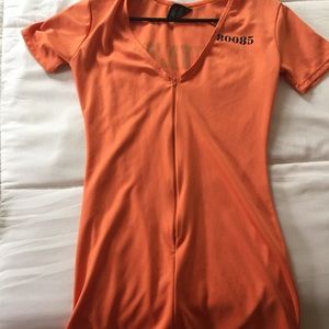 Women's convict Halloween costume