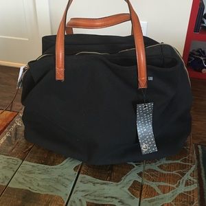 Black canvas tote
