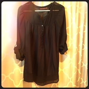 The Limited sheer black blouse