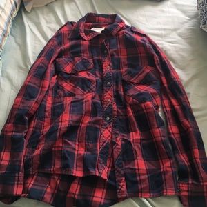 Flannel red plaid shirt
