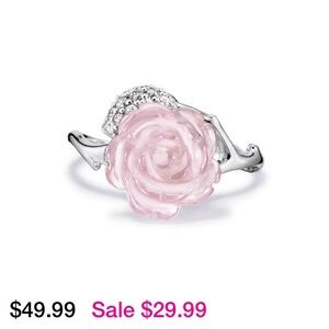 Sterling Silver Rose Quarts Ring