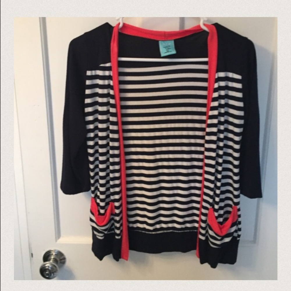 H.i.p. Striped cardigan! Worn once.💗😎