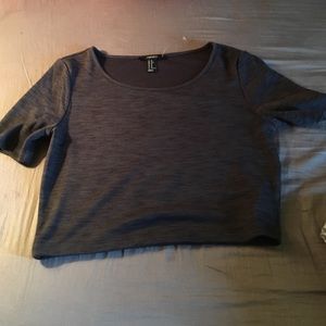 Forever21 grey/black crop top.