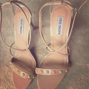 Blush Steve Madden 4" Strappy Heels