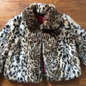 Leopard Print Express Faux Fur Jacket