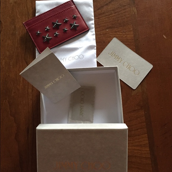 NWT JIMMY CHOO Deep Red Dean Cardholder - Picture 3 of 4