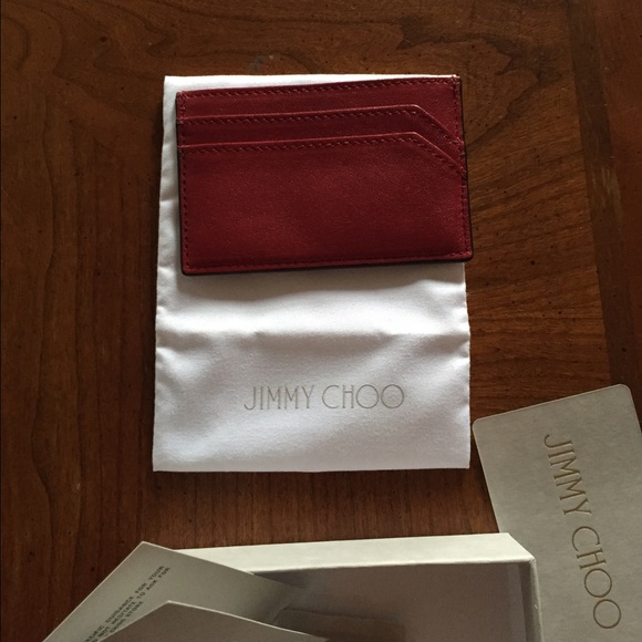 NWT JIMMY CHOO Deep Red Dean Cardholder - Picture 4 of 4