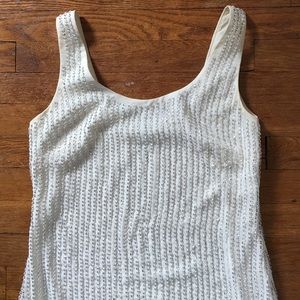 White Crystal Ann Taylor Dress
