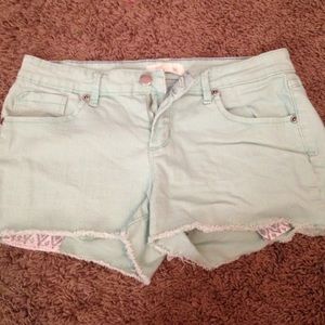 Mint colored shorts
